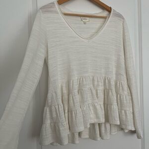 Anthropologie Ruffle Blouse